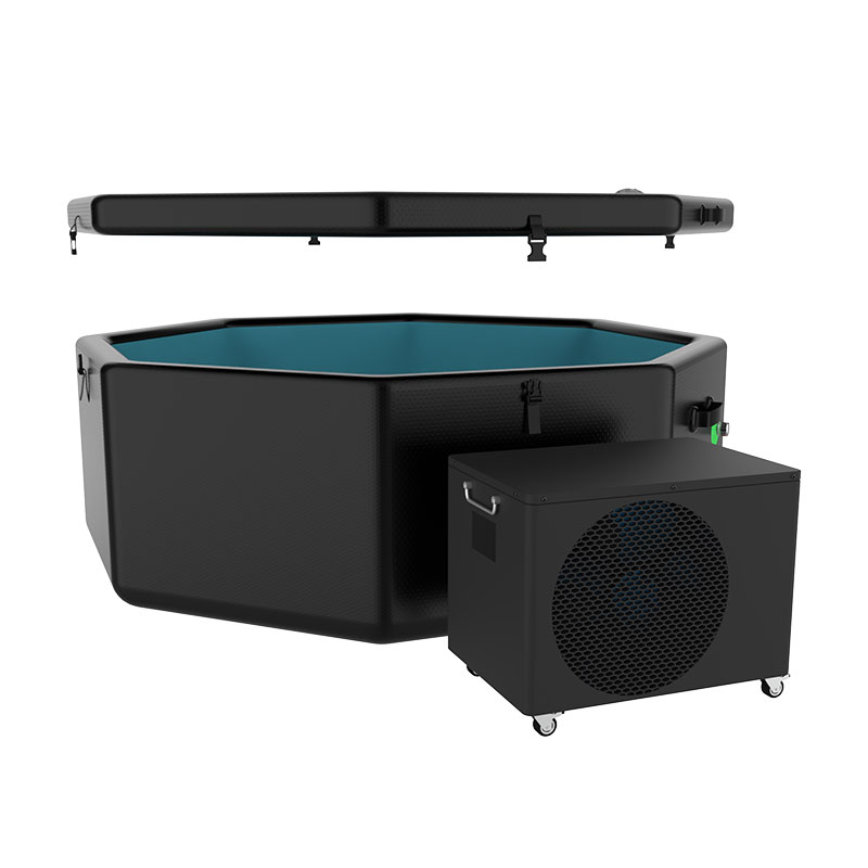 आइस बाथ के लिए फ्रीस्टैंडिंग प्लंज पॉड अष्टकोना